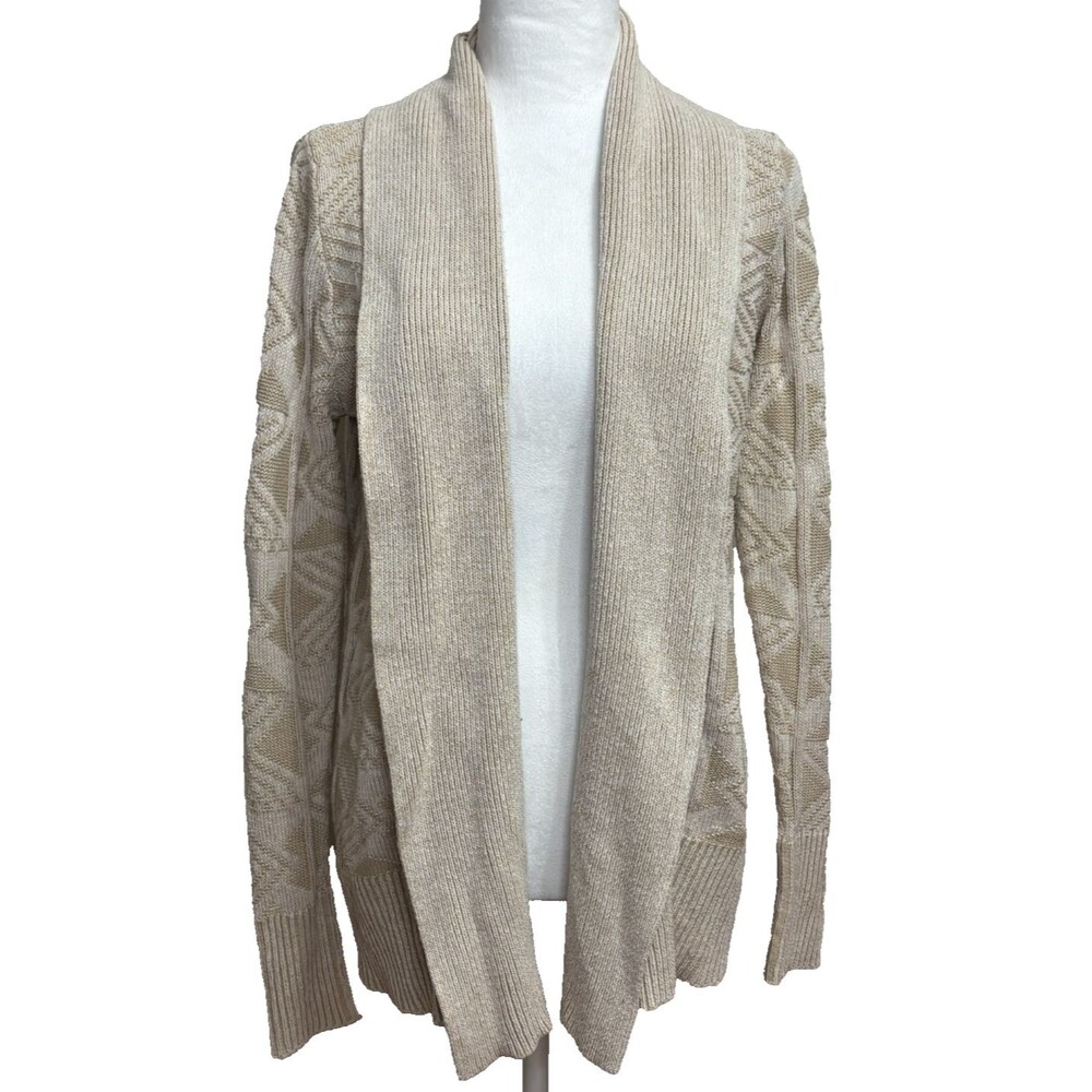 Maurices Open Front Cardigan Geometric Ribbed Knit Southwest Aztec Layering S